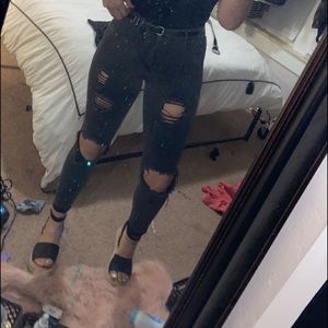 ISO PACSUN DISTRESSED BLACK JEANS